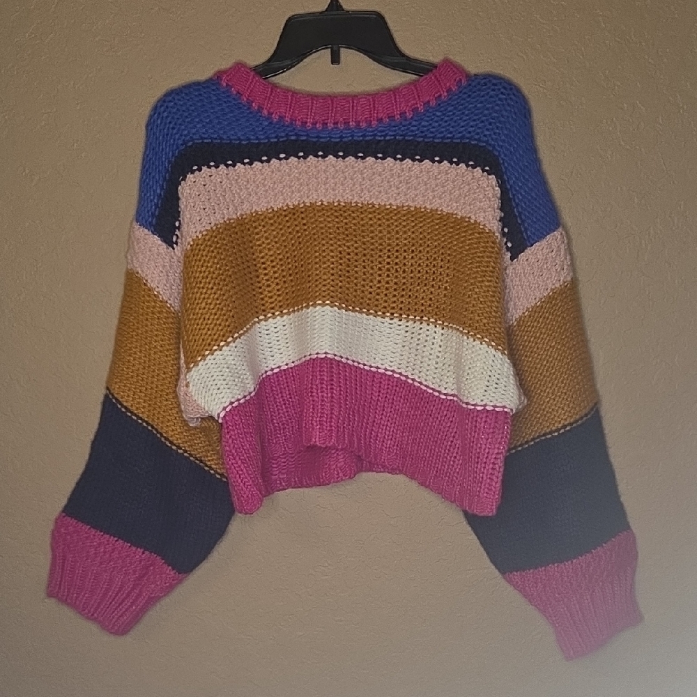 Stripped Crochet Sweater